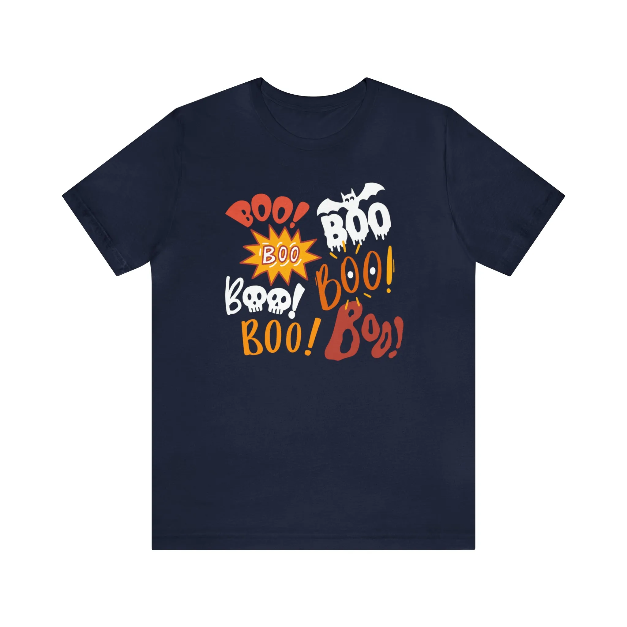 Boo! Boo! Boo! Halloween T-Shirt | Scary Boo Tee |  Bella Canvas 3001Unisex | Creepy Short Sleeve Tshirt