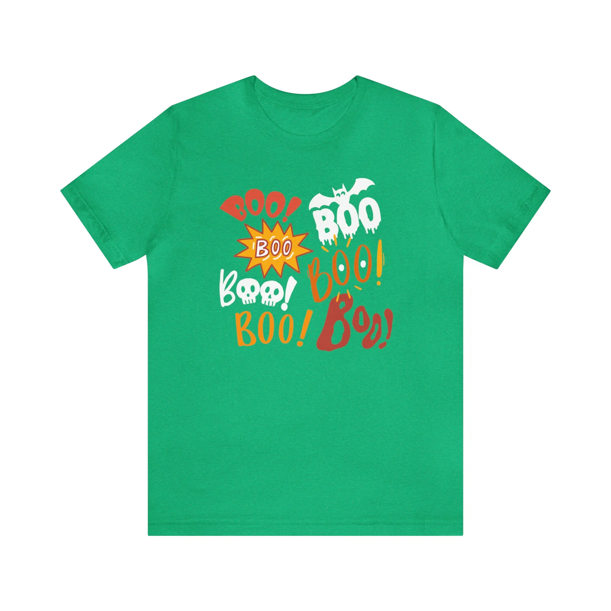 Boo! Boo! Boo! Halloween T-Shirt | Scary Boo Tee |  Bella Canvas 3001Unisex | Creepy Short Sleeve Tshirt
