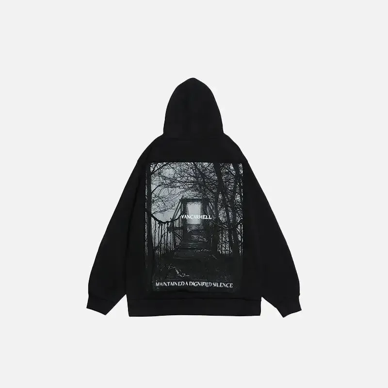 Bridge Of Danger Y2K Hoodie for Bold Streetwear Style