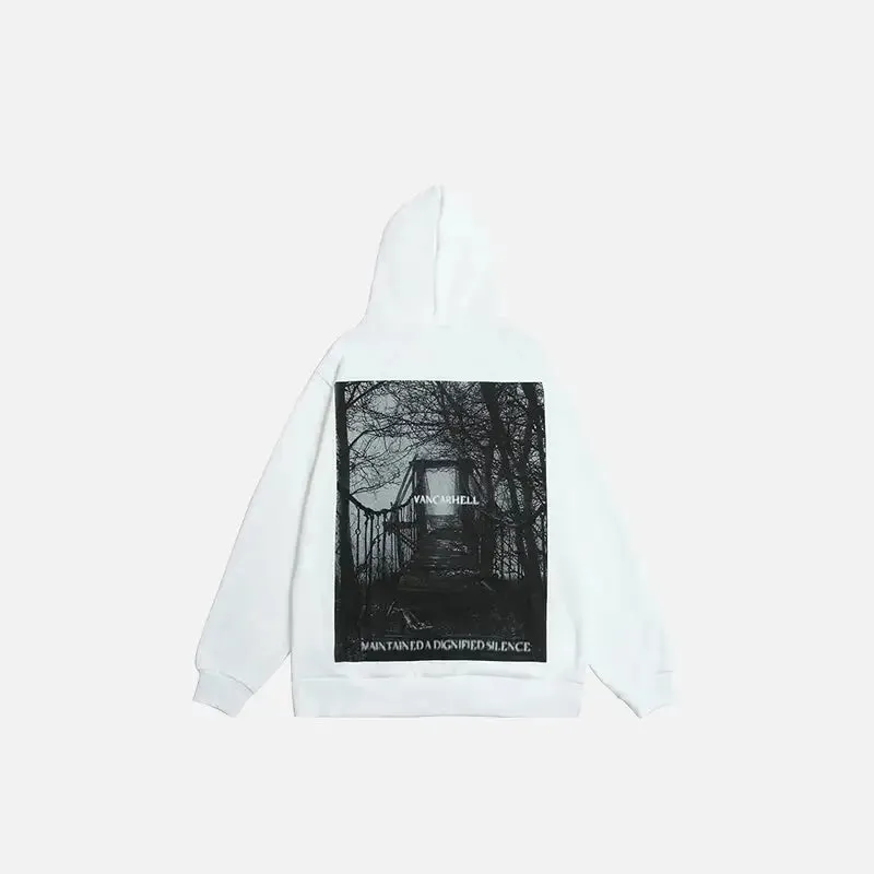 Bridge Of Danger Y2K Hoodie for Bold Streetwear Style