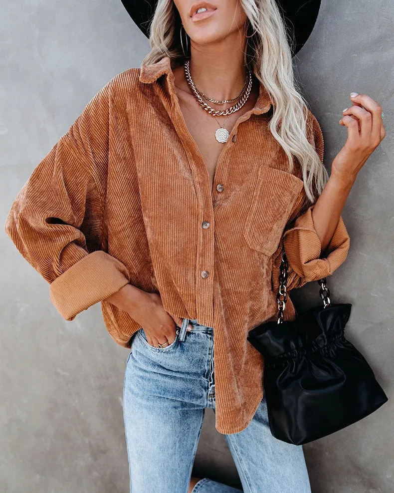 Brunet® | Stylish Oversized Blouse With Button Closure