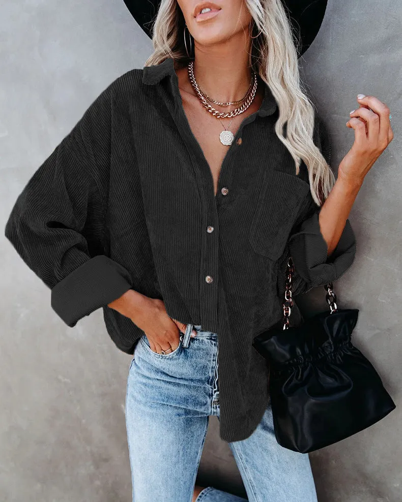 Brunet® | Stylish Oversized Blouse With Button Closure