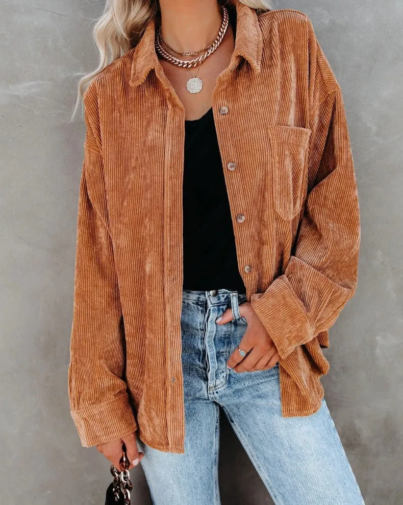 Brunet® | Stylish Oversized Blouse With Button Closure