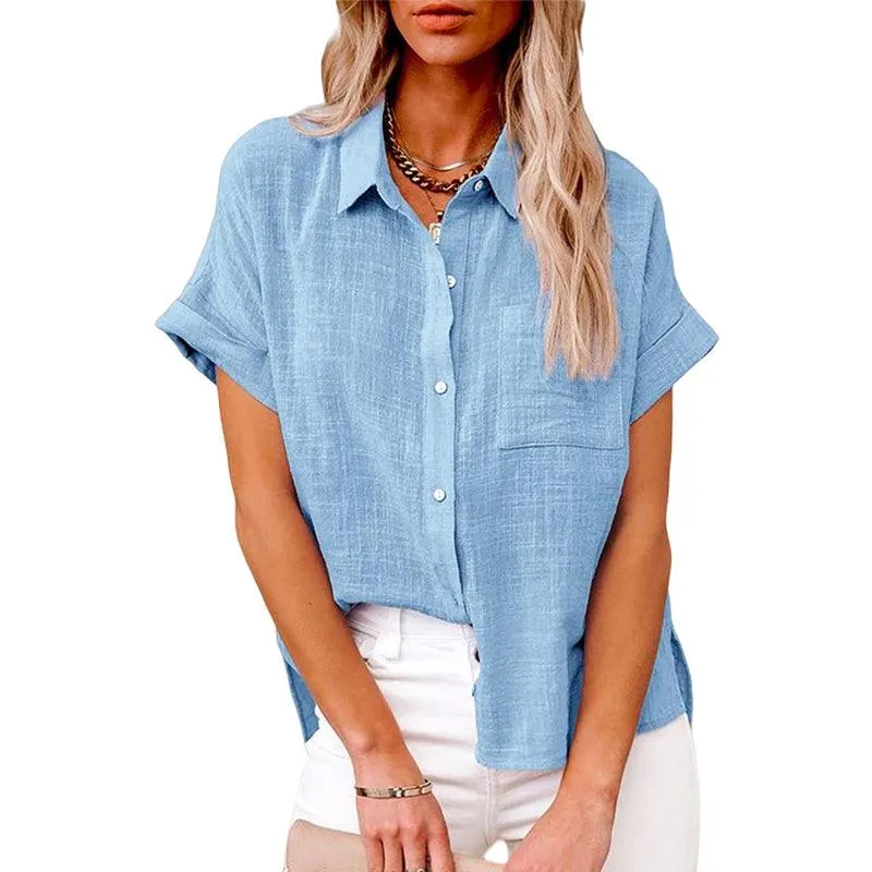 Buc® | Relaxed Linen Blouse With Short Sleeves