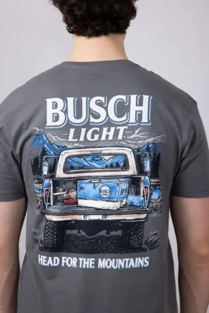 Busch Light Truck Cooler T-Shirt for Men in Charcoal | 2220-CHARCOAL