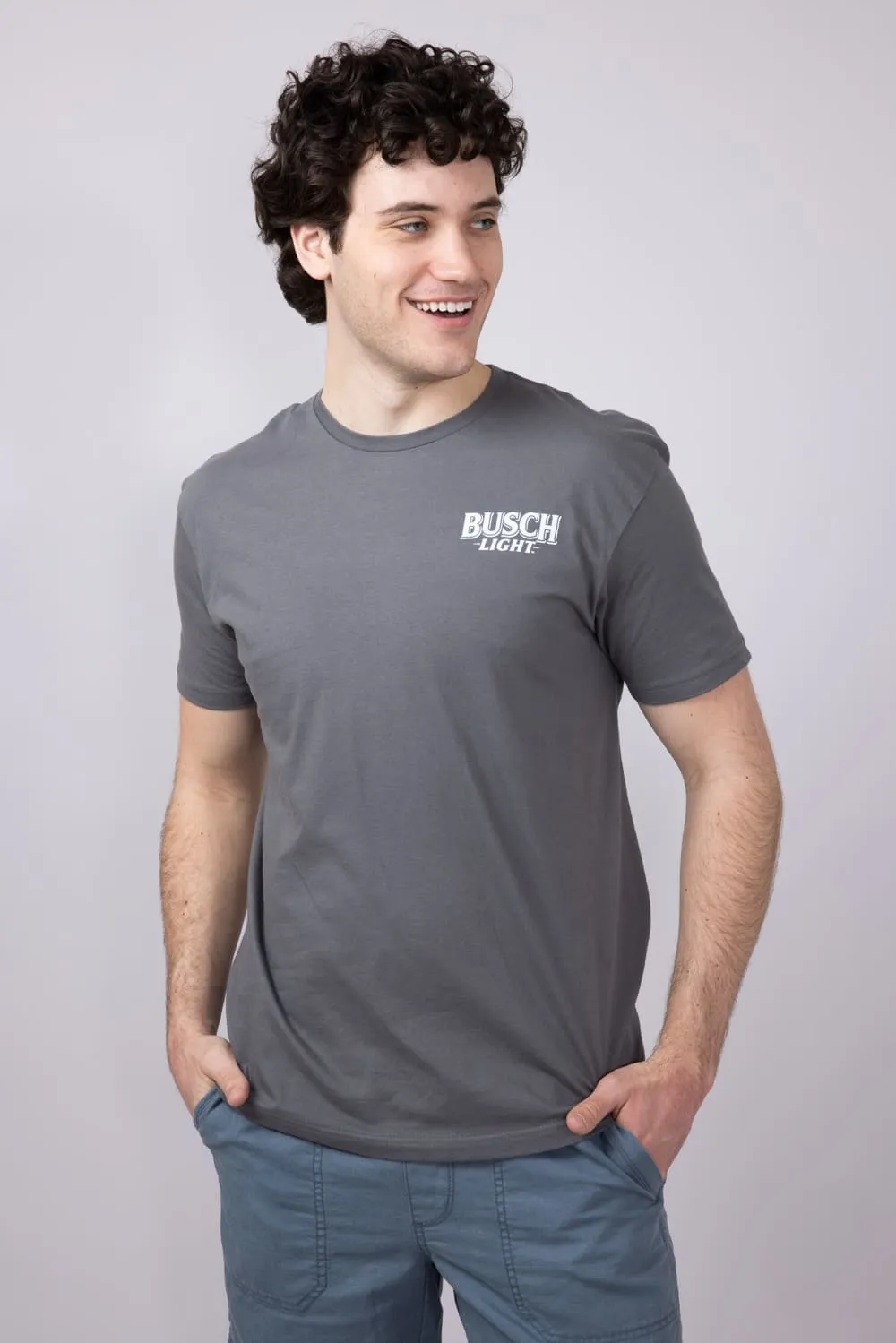 Busch Light Truck Cooler T-Shirt for Men in Charcoal | 2220-CHARCOAL