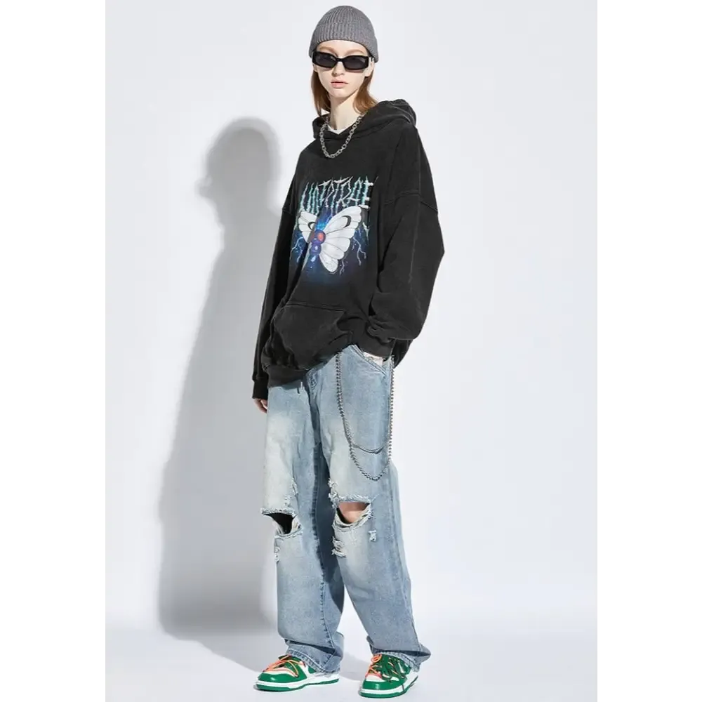 Butterfly Dreams Y2K Hoodie for Comfortable Streetwear Style