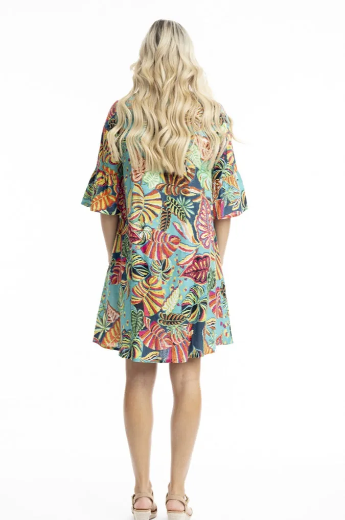Calibishe Frill Sleeve Dress
