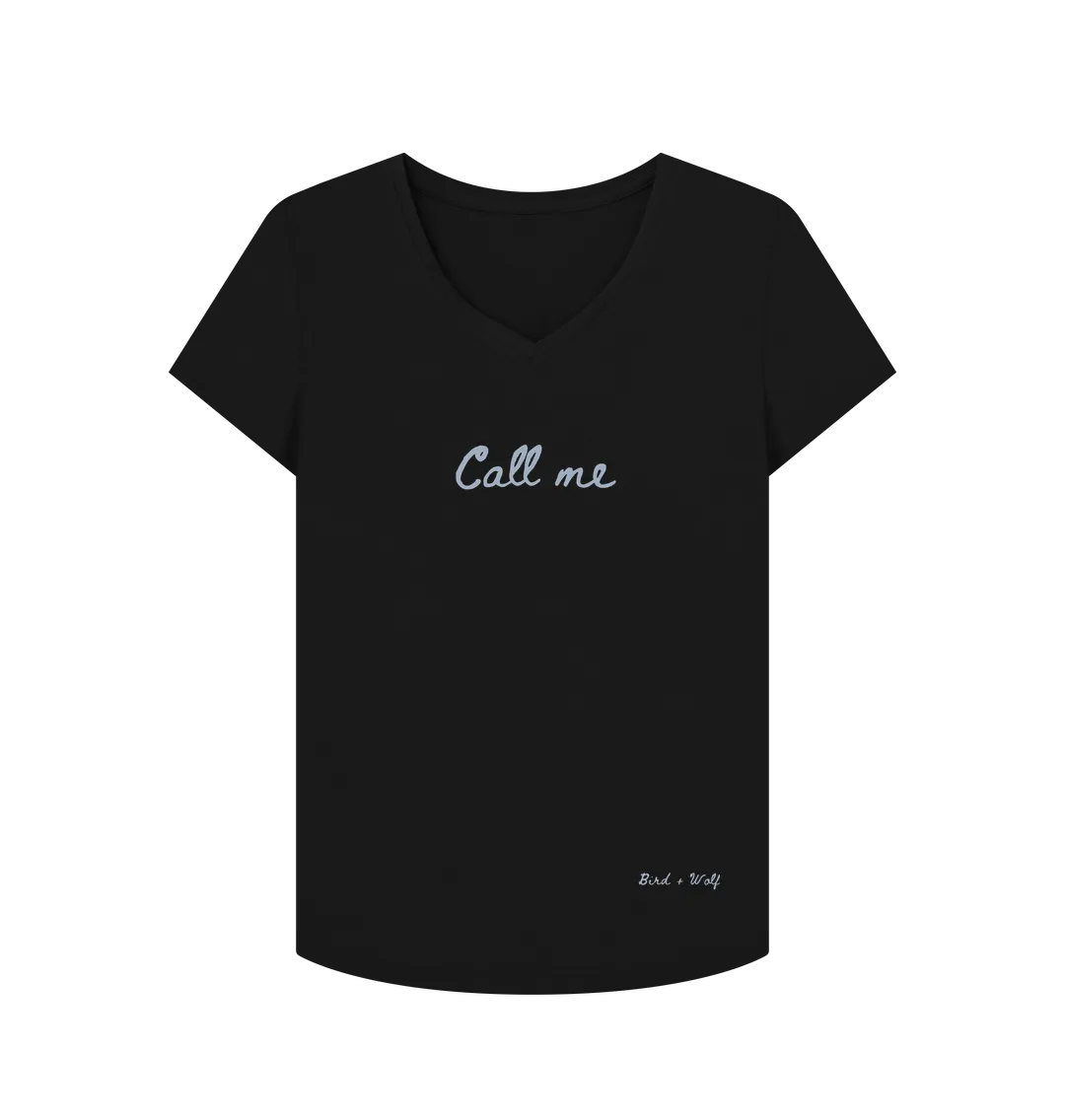 Call Me V Neck Tee
