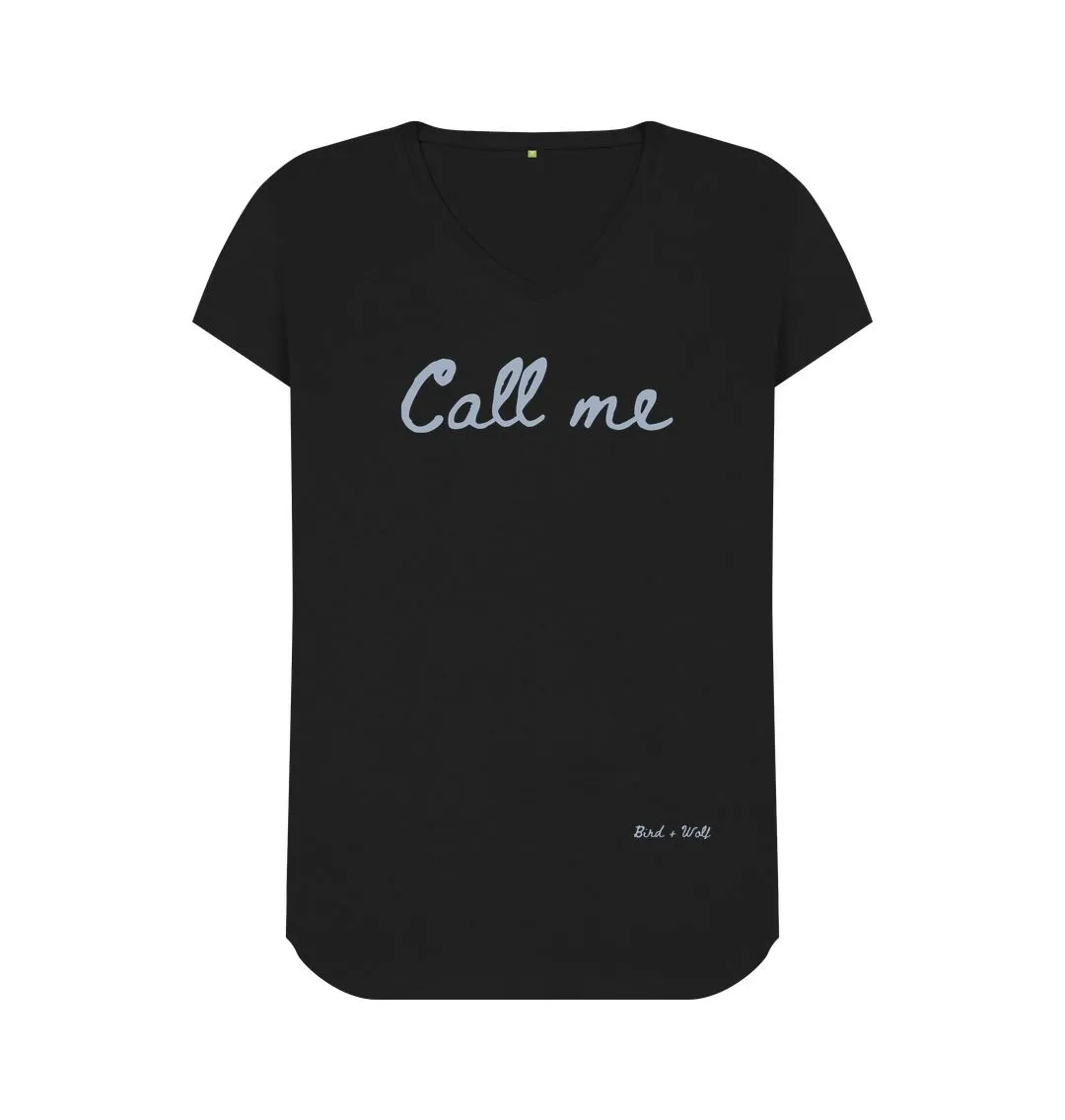 Call Me V Neck Tee