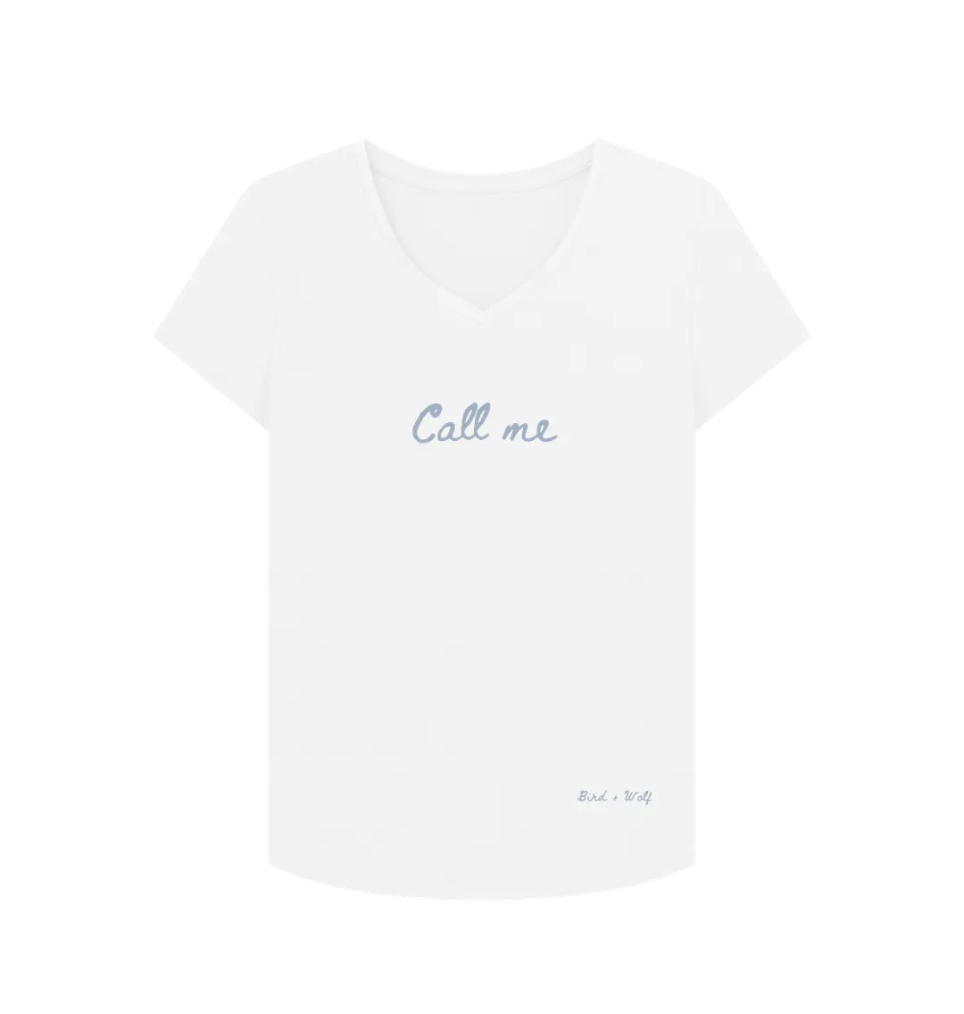 Call Me V Neck Tee