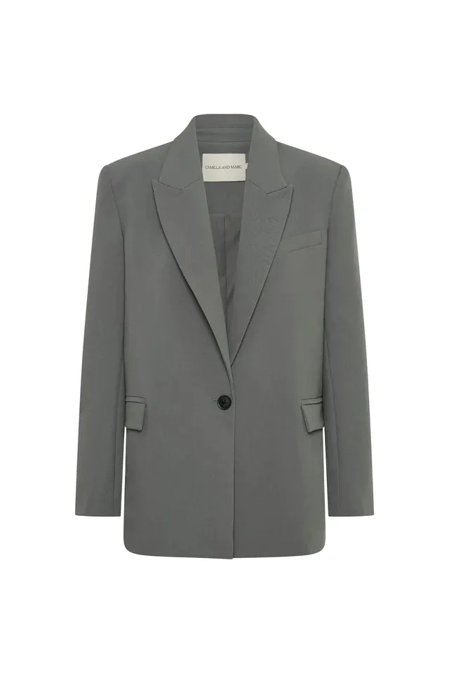 Camilla and Marc Patterson Blazer - Steel