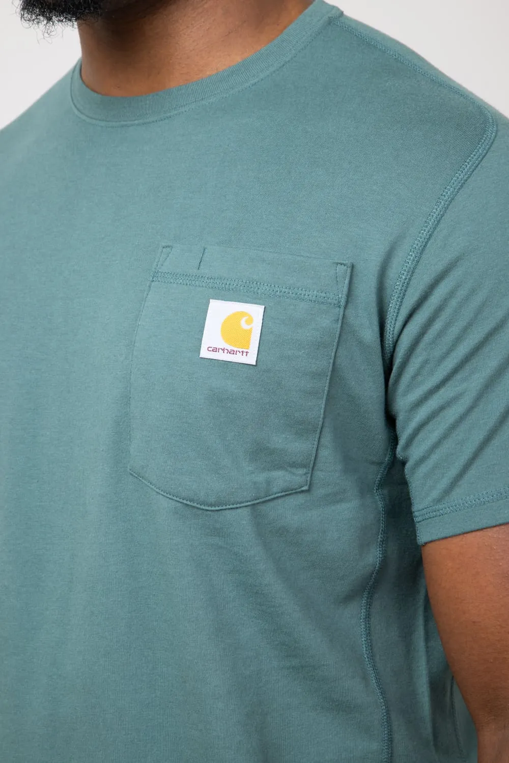 Carhartt Force Relaxed Fit Midweight Pocket T-Shirt for Men in Frosted Balsam | 106652-GH6-BALSAM