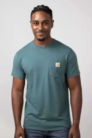 Carhartt Force Relaxed Fit Midweight Pocket T-Shirt for Men in Frosted Balsam | 106652-GH6-BALSAM