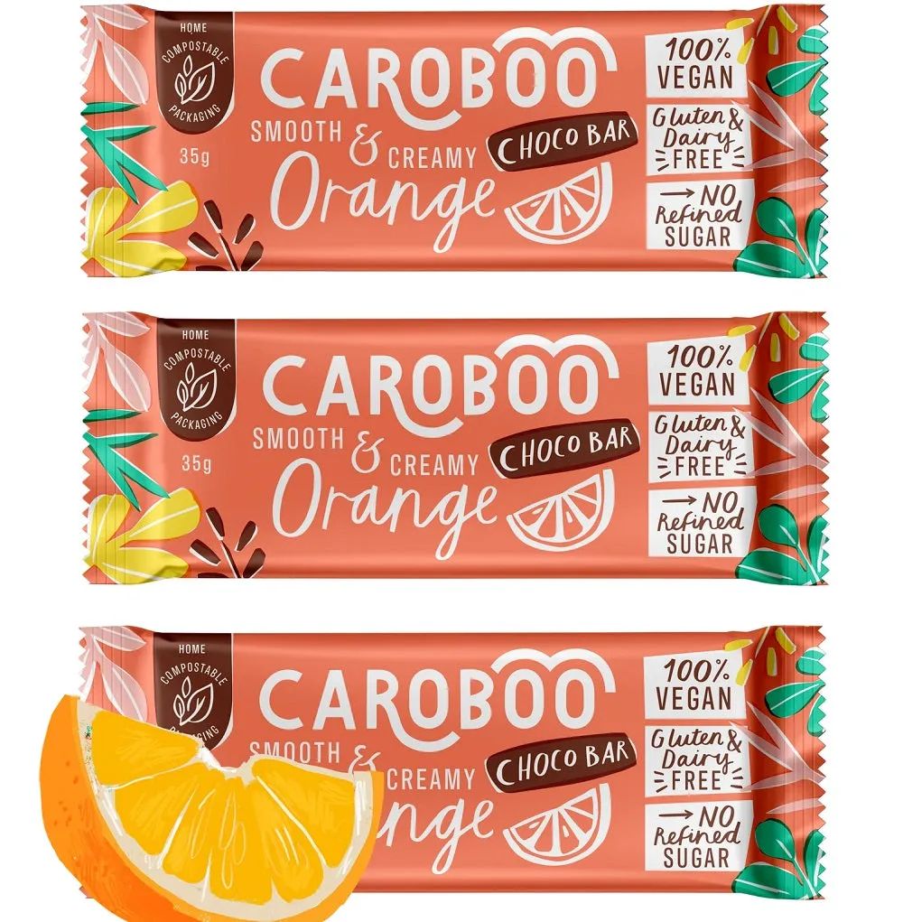 Caroboo Choco Bar - Smooth & Creamy Orange