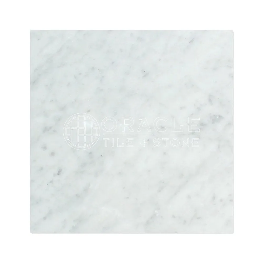Carrara White Italian (Bianco Carrara) Marble 12 X 12 Field Tile (Lot of 250 pcs. (250 sq. ft.), Polished)