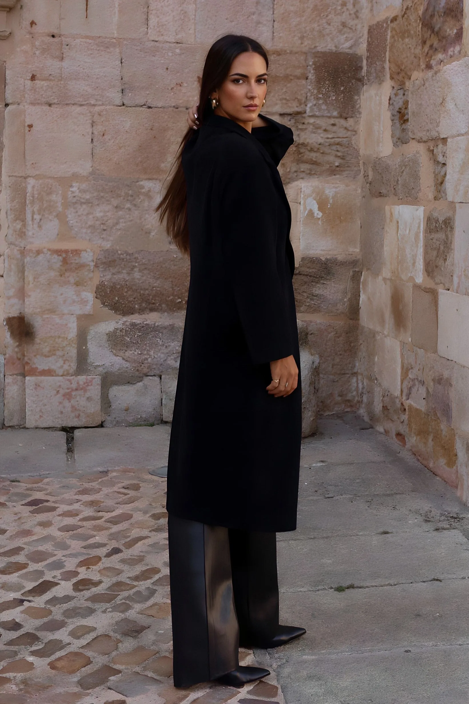 CASACO PRETO OVERSIZED