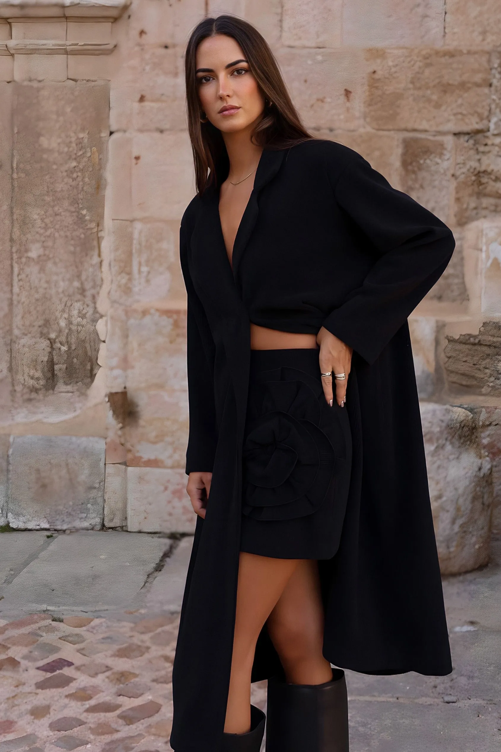CASACO PRETO OVERSIZED
