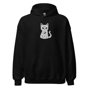 Celestial Cat Embroidered Hoodie