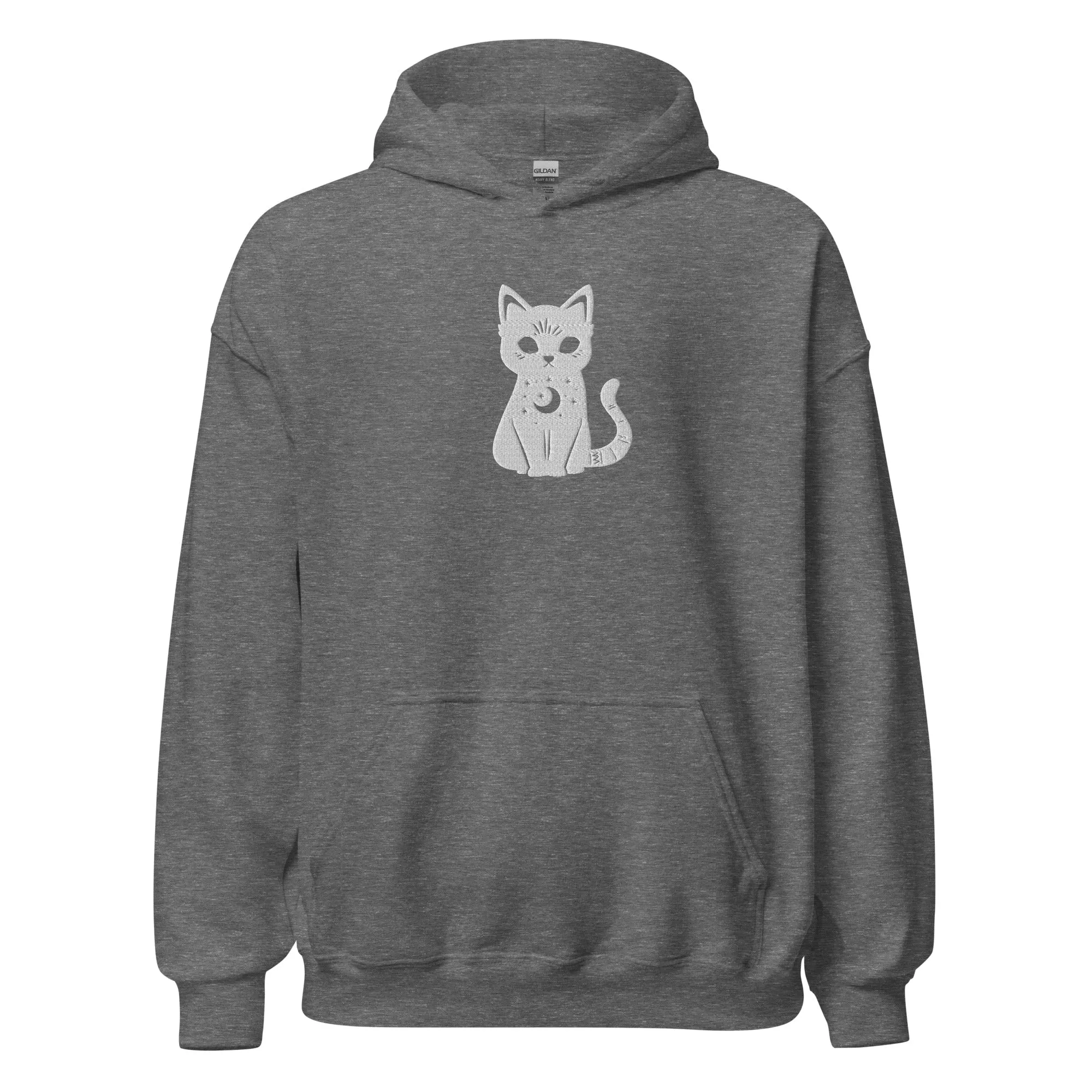 Celestial Cat Embroidered Hoodie