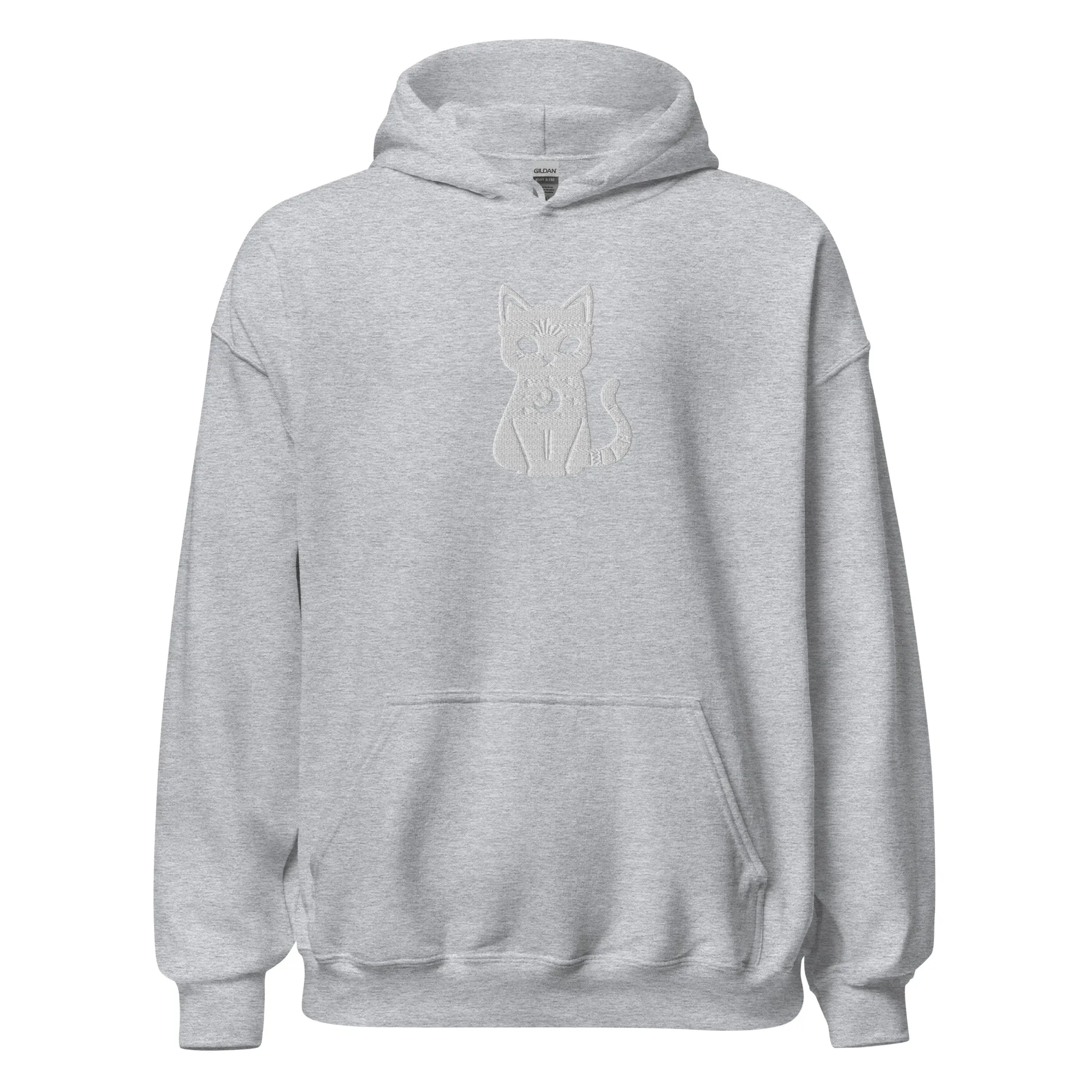 Celestial Cat Embroidered Hoodie