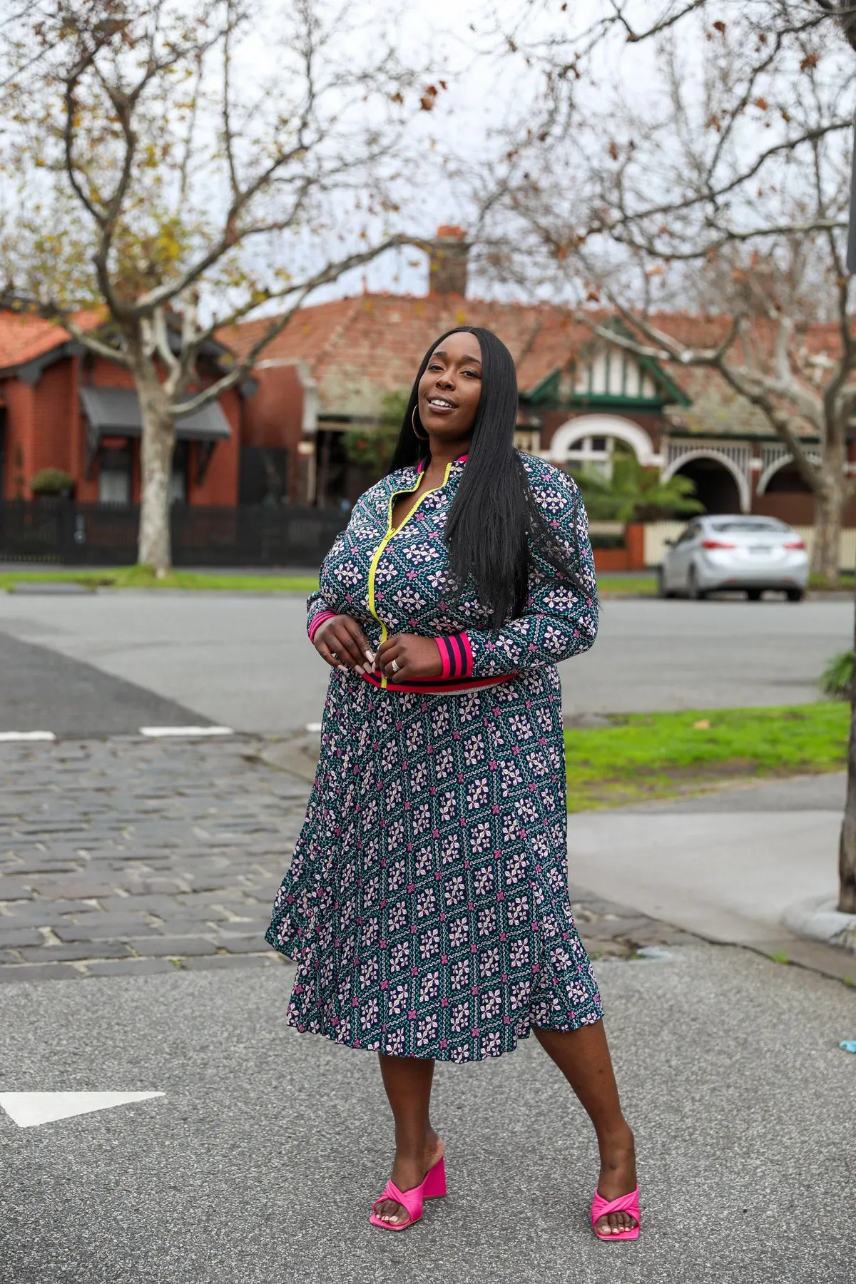 Celine Skirt - Navy Print