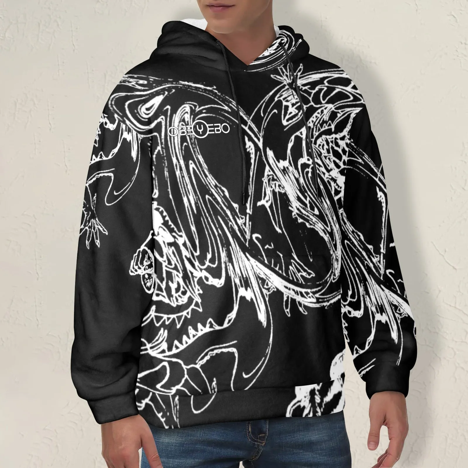 Chasing The Dragon Men's Flannel Hoodie