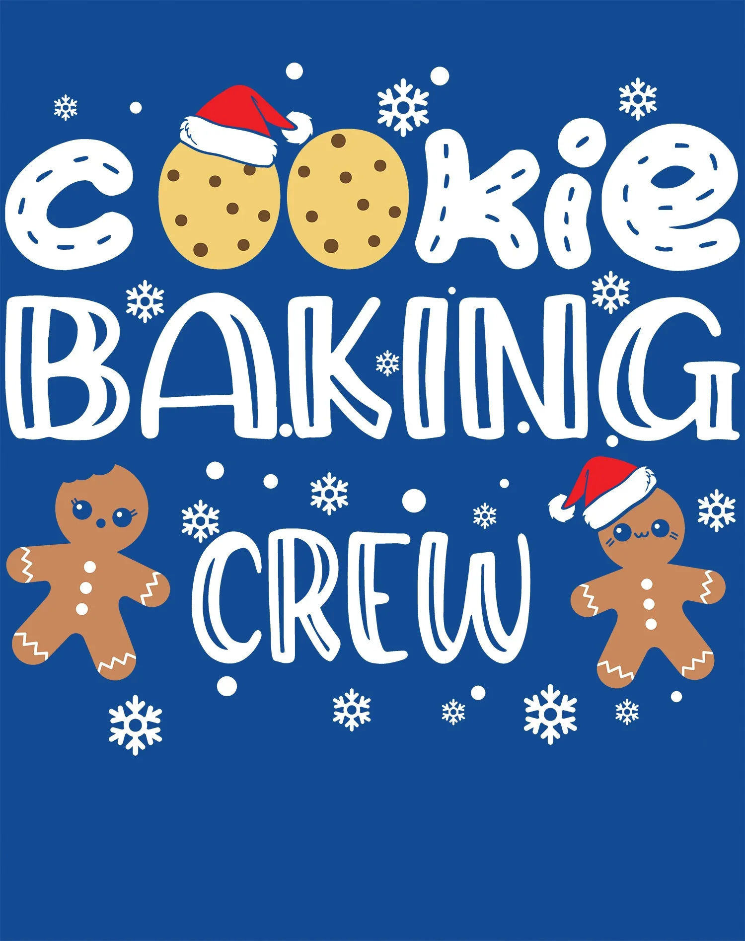 Christmas Cookie Baking Crew Gingerbread Men Matching Family Youth T-Shirt
