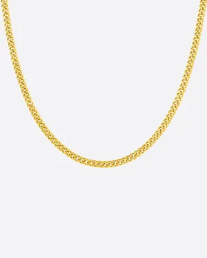 CLEAN CUBANA CHAIN. - 4MM GOLD