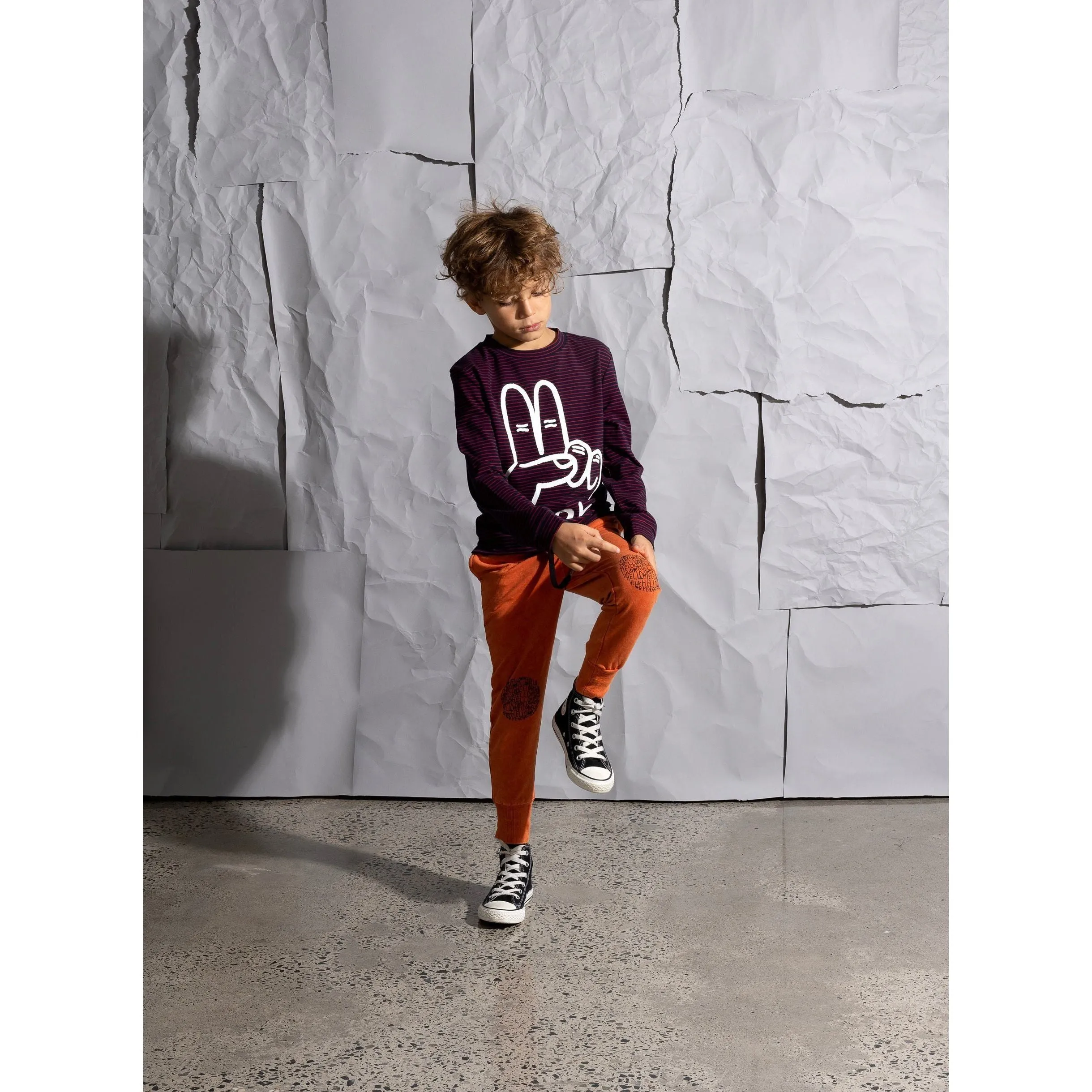 Cool Tee - Navy/Red Stripe