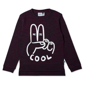 Cool Tee - Navy/Red Stripe