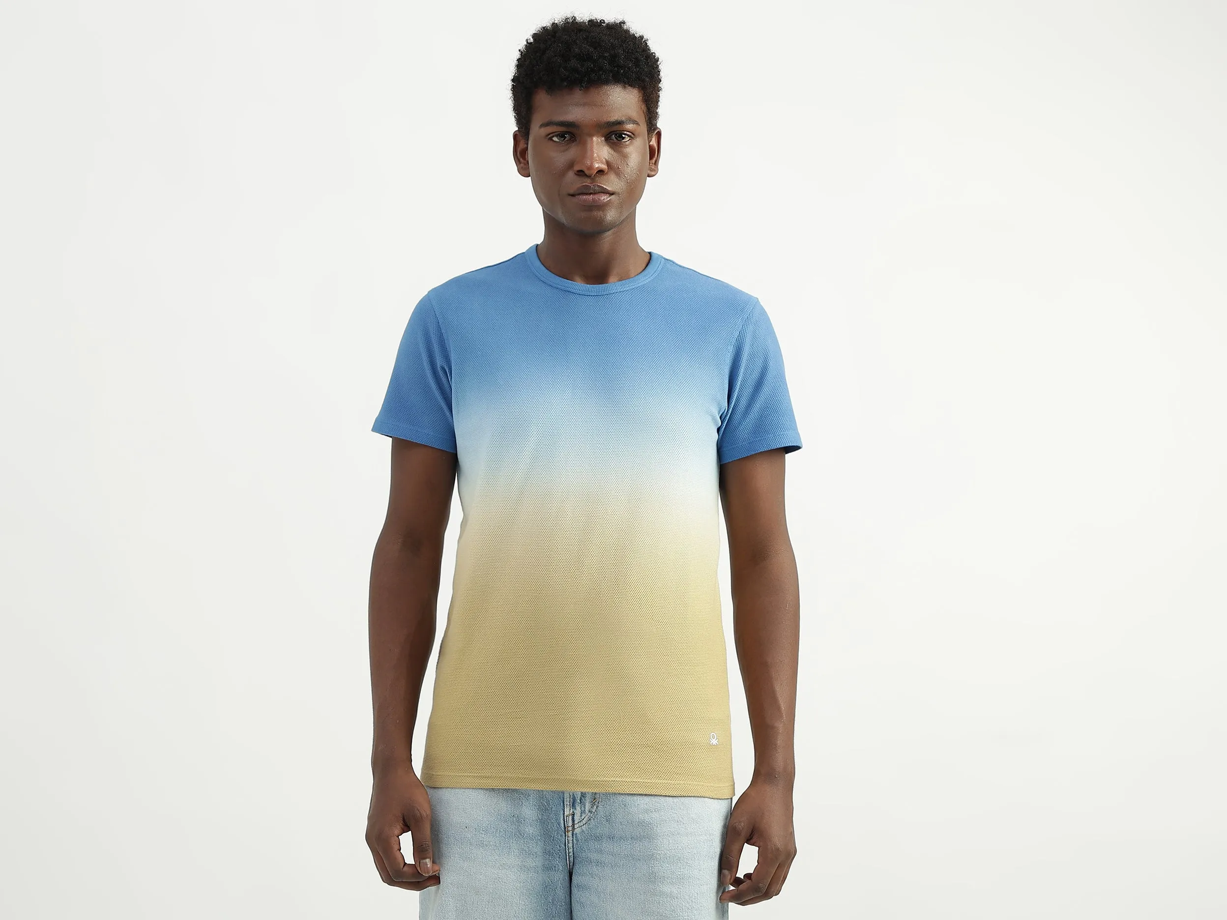 Cotton Printed Round Neck Mens T-shirts