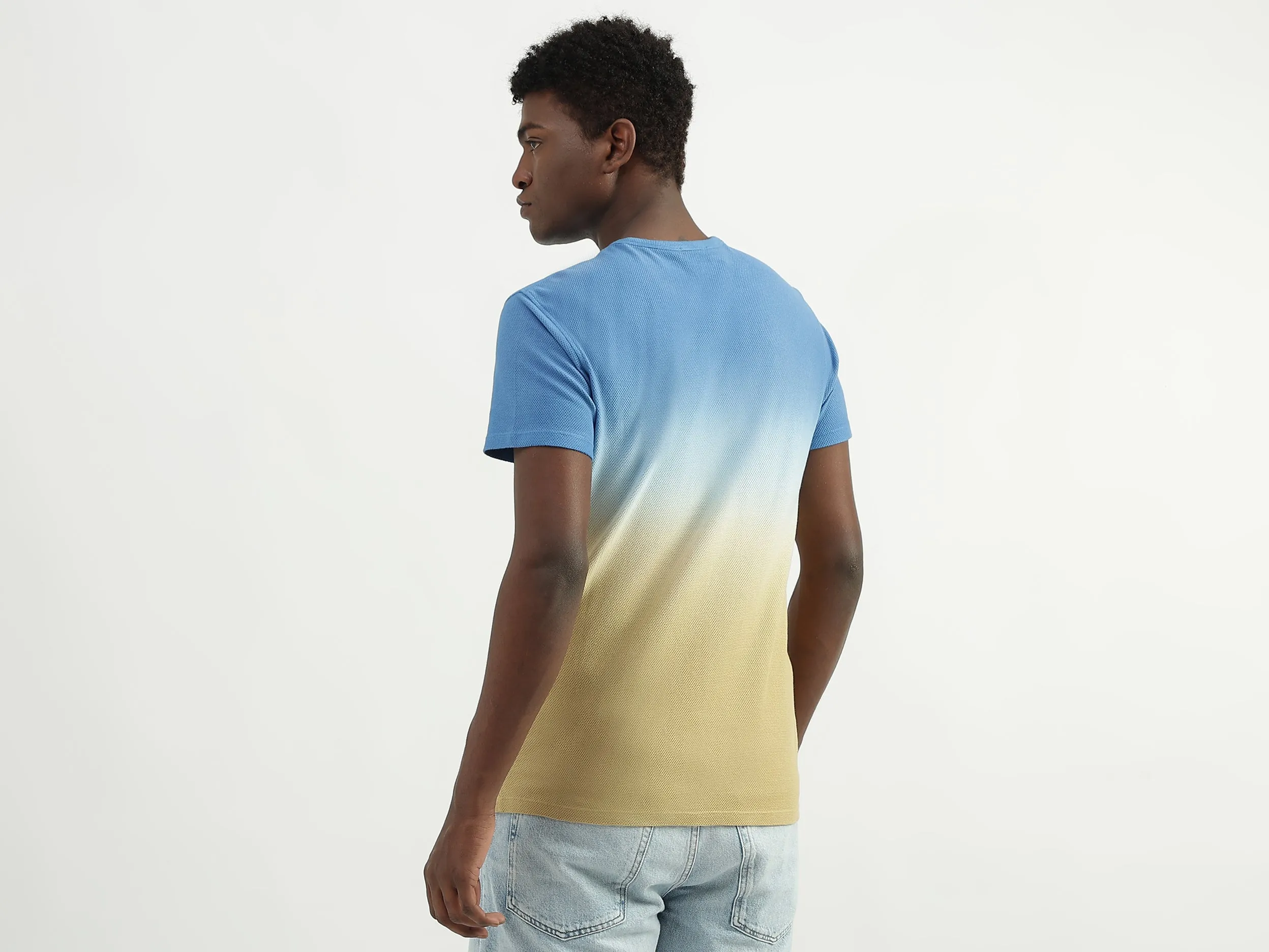 Cotton Printed Round Neck Mens T-shirts