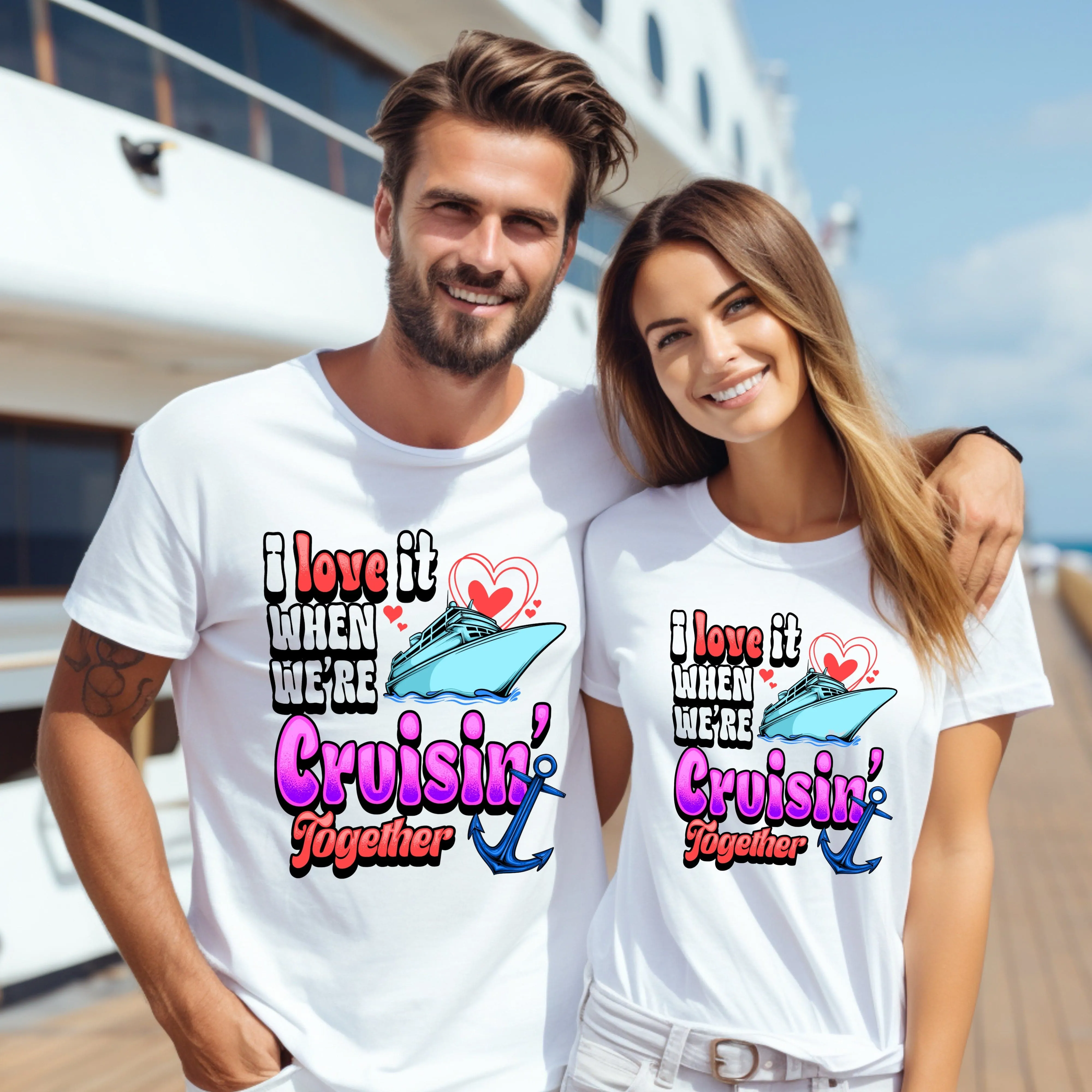 Couples Cruisin Deluxe Tee For Your Next Cruise