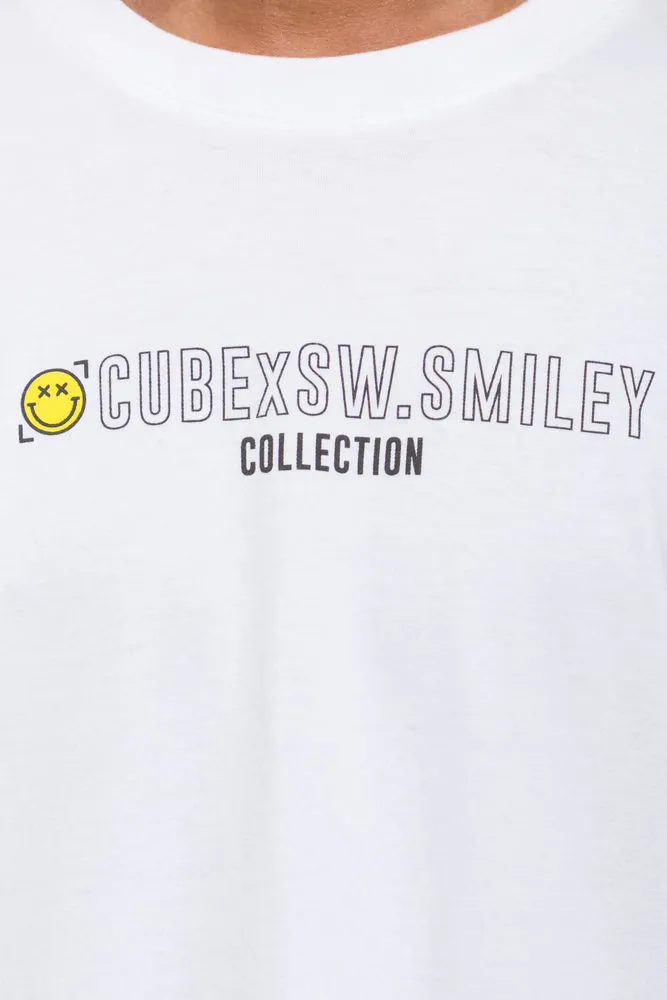 Cube X S.W. Smiley Short Sleeve T-Shirt White