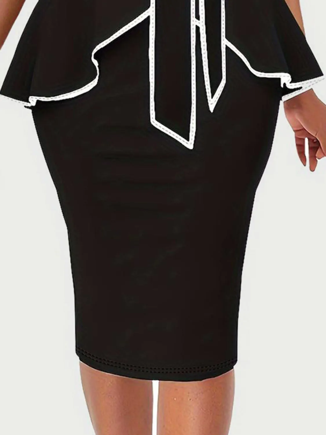 CUTOUT CONTRAST SLEEVELESS DRESS
