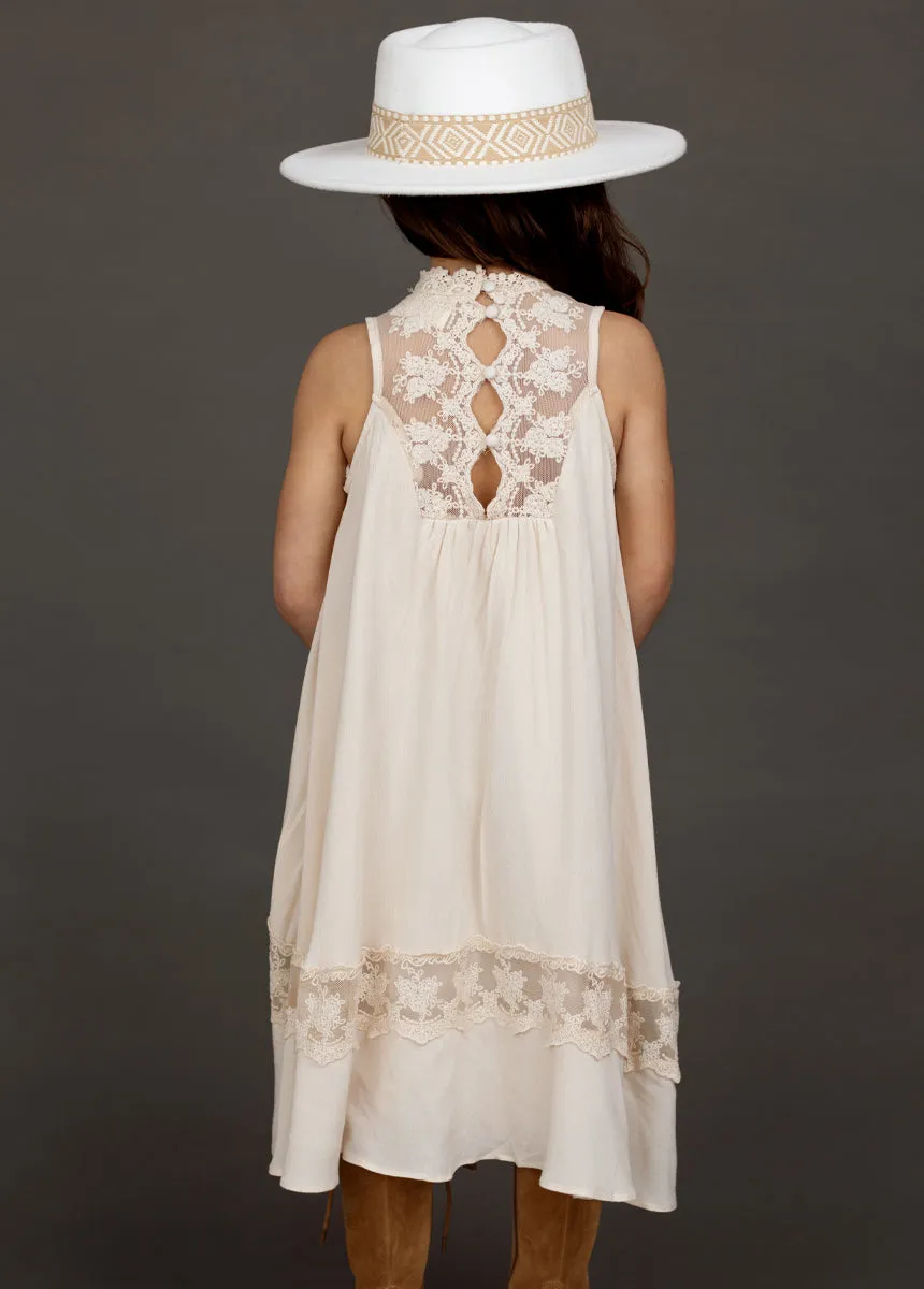 Delphina Dress in Ecru