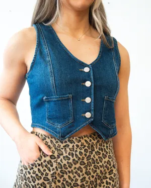 Denim Vest-Risen