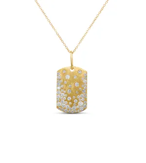 Diamond Celestial Dog Tag Bold Necklace