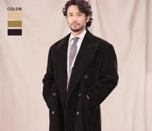 Double-Breasted Corduroy Coat