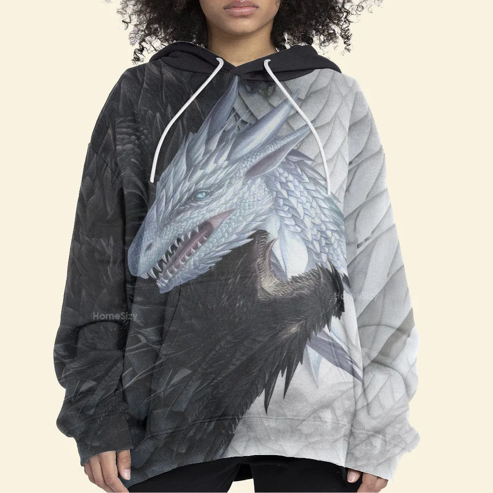 Dragon Yin Yang - 3D Zip Hoodies Tshirt Sweatshirt QT4121102