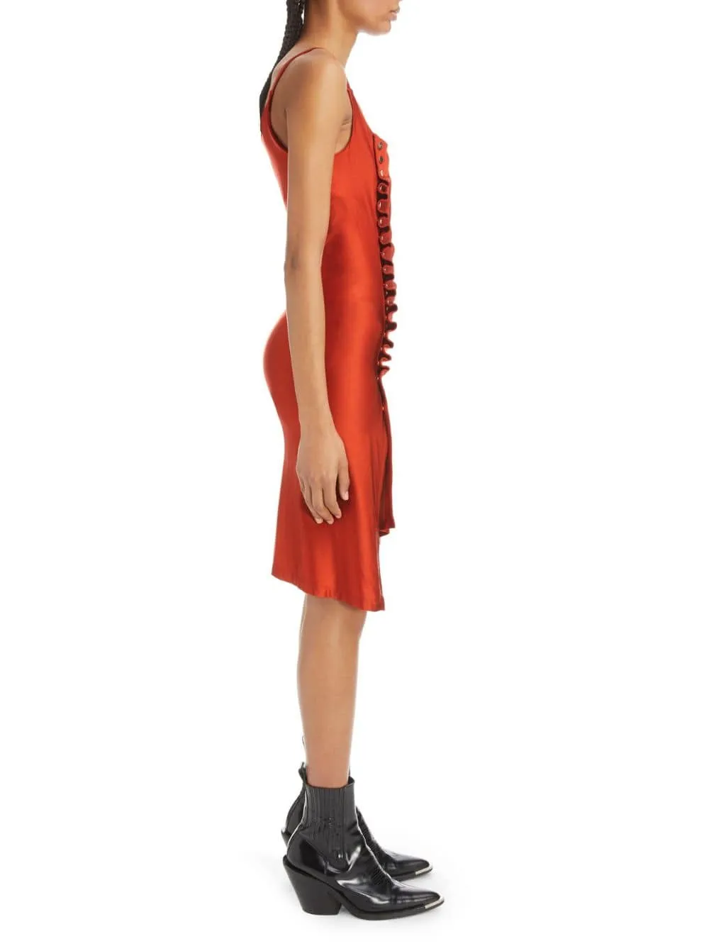 Draped Satin Dress