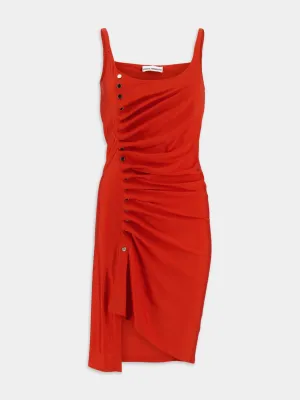 Draped Satin Dress