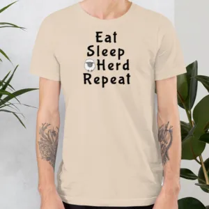 Eat Sleep Sheep Herd Repeat T-Shirt - Light