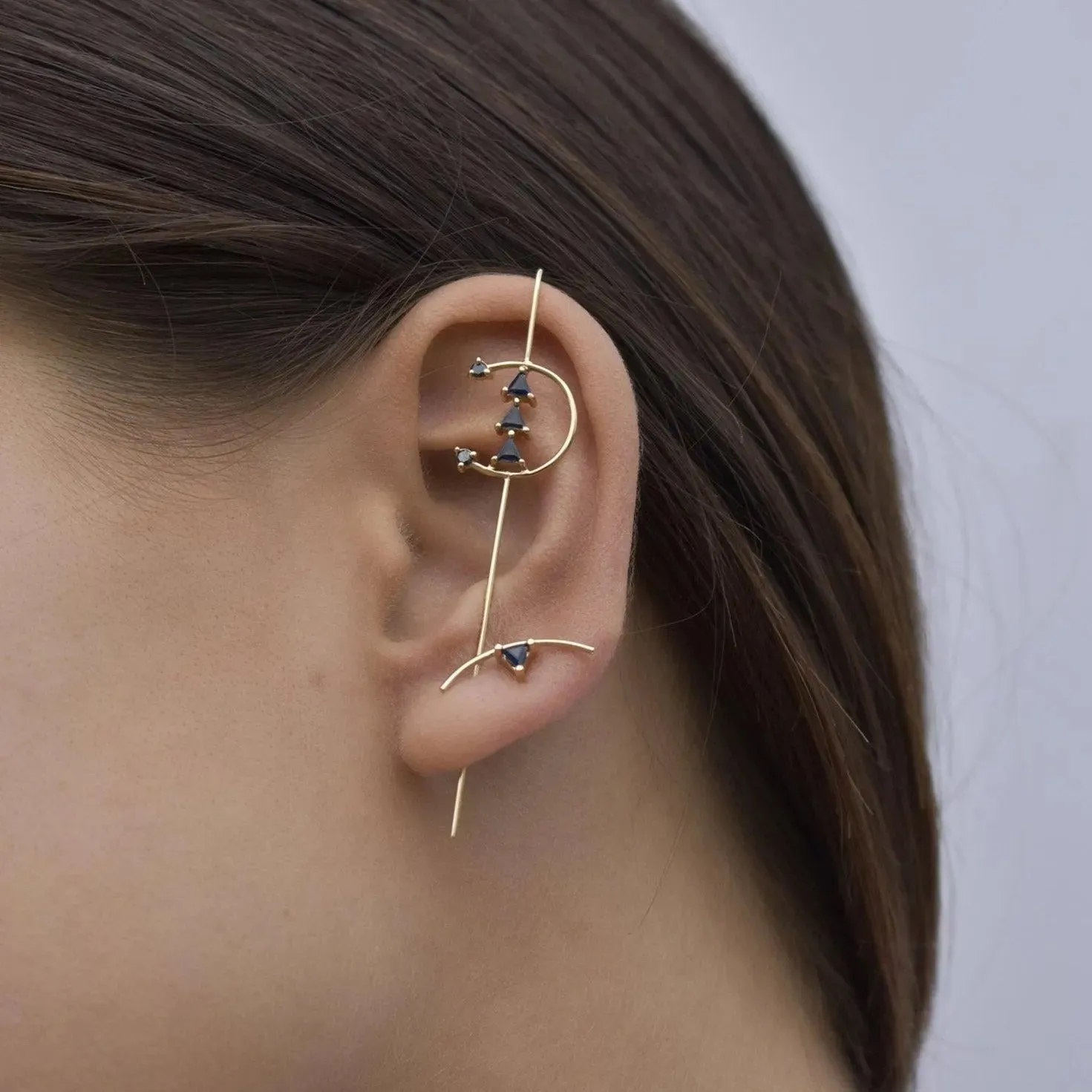 Element Curve Gold Stud Earring