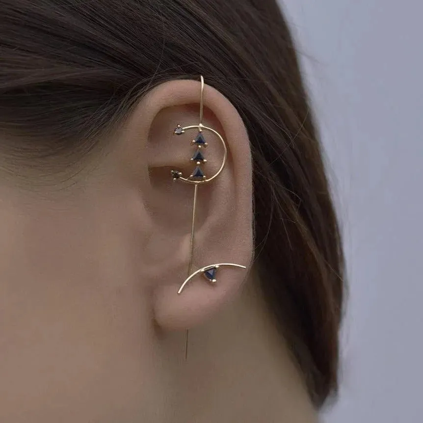 Element Curve Gold Stud Earring