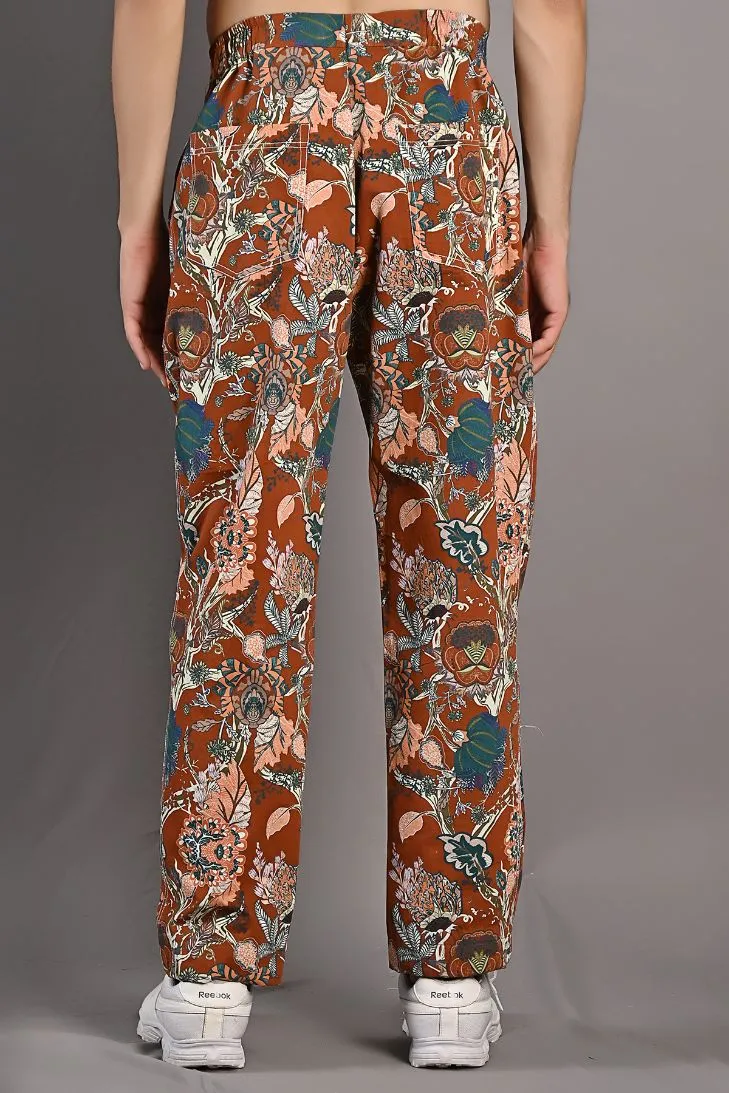 Elijah - Maroon & Multi Printing Shacket Set With Pant