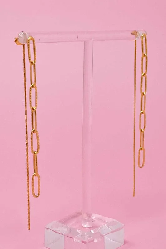 Ellison and Young Double Chain Drop Earrings