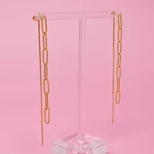 Ellison and Young Double Chain Drop Earrings
