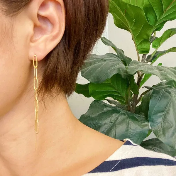 Ellison and Young Double Chain Drop Earrings